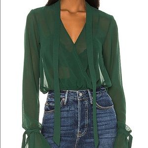 House of Harlow 1960 Joli tie cuff blouse